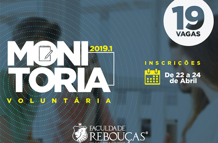FRCG divulga o edital de monitoria voluntária para o período 2019.1